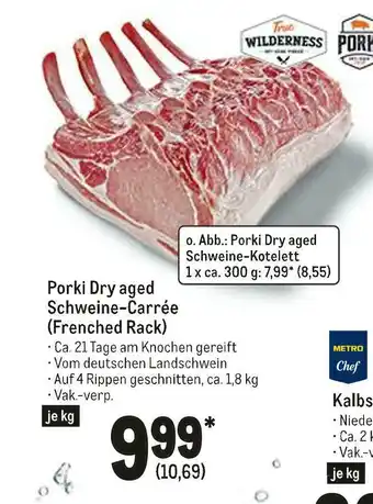 METRO Porki dry aged schweine-carrée (frenched rack) oder porki dry aged schweine-kotelett Angebot