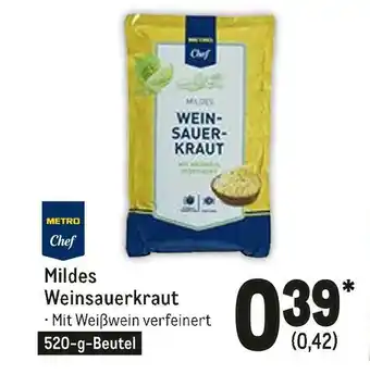 METRO Metro chef mildes weinsauerkraut Angebot