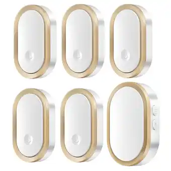 ManoMano Qiedie - Einbruchsichere Türklingel, Home Smart LED-Türklingel, 1 Türklingel, 5 Tasten – Gold Angebot