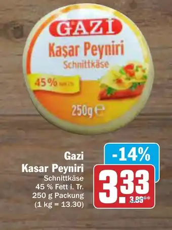 AEZ GAZI Kaşar Peyniri 250g packung Angebot