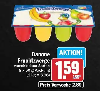 AEZ Danone Fruchtzwerge 8 x 50g packung Angebot