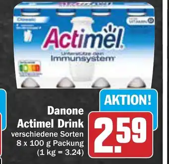 AEZ Danone Actimel Drink  8x 100g packung Angebot