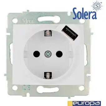 ManoMano E3/42944 Base Bipolar Con T/T Lateral 16A 250V Con Usb Power S.Europa Solera Angebot