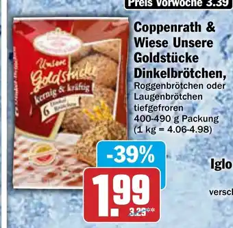 AEZ Coppenrath & Wiese Unsere Goldstücke Dinkelbrötchen, Roggenbrötchen oder Laugenbrötchen Angebot