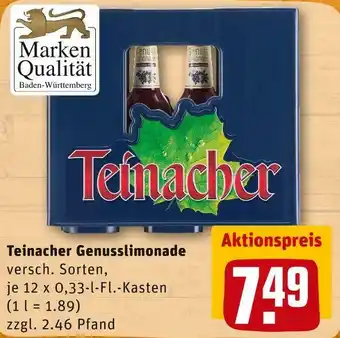 REWE Teinacher genusslimonade Angebot