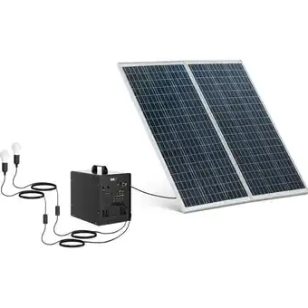 ManoMano Powerstation mit Solarpanel und Wechselrichter 1000 W 5/12/230 V 3 LED-Leuchten Angebot