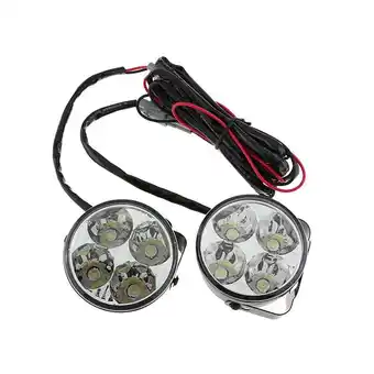 ManoMano Insma - 2 stücke Weiß 4 led Runde Auto Fahren Tagfahrlicht drl Nebelscheinwerfer 12 v Fantablau Angebot