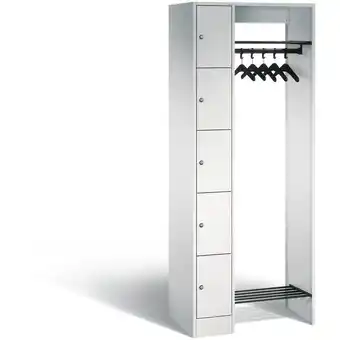 ManoMano C+p Möbelsysteme - c+p Garderobe Serie 8070 HxBxT 195x74x48cm Lichtgrau - Hellgrau Angebot