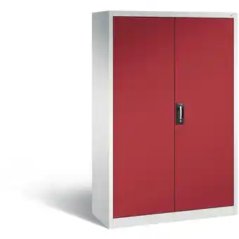 ManoMano C+p Möbelsysteme - c+p Werkstattschrank 10 Fächer HxBxT 195x120x50cm Lichtgrau/Rubinrot - Rubinrot Angebot