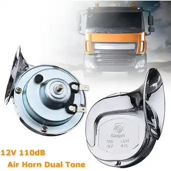 ManoMano Insma - Paar 12V 118dB Universal Chrome Dual Tone Snail Air Hupen Auto Klaxon Bocina Für Auto Van Motorrad Fantablau Angebot