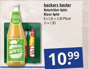 GetränkePartner Beckers Bester Naturtrüber Apfel Klarer Apfel Angebot