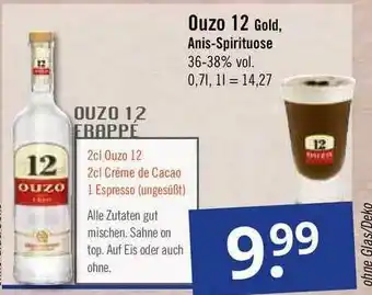 GetränkePartner Ouzo 12 Gold Anis-spirituouse Angebot