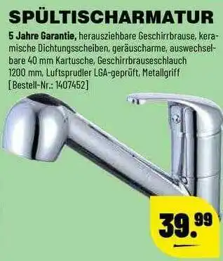 Leitermann Baumarkt Spültischarmatur 5 Jahre Garantie Angebot