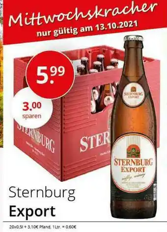 Sagasser Sternburg Export Angebot