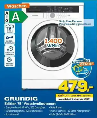 Euronics XXL Grundig Edition 75" Waschvollautomat Angebot