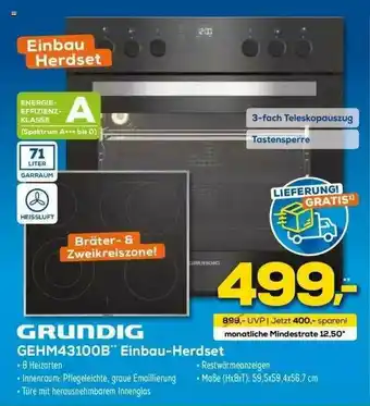 Euronics XXL Grundig Gehm43100b Einbau-herdset Angebot