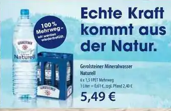 Profi Getränke Gerolsteiner Mineralwasser Naturell Angebot