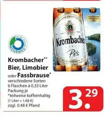 Famila Nord West Krombacher Bier, Limobier Oder Fassbrause Angebot