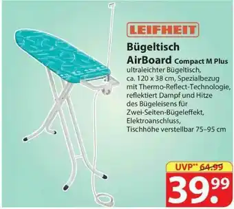 Famila Nord West Leifheit Bügeltisch Airboard Compact M Plus Angebot