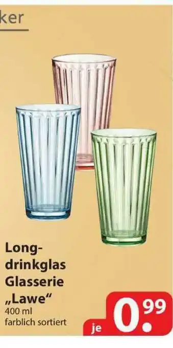 Famila Nord West Longdrinkglas Glasserie „lawe” Angebot