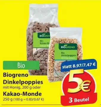 Famila Nord West Biogreno Dinkelpoppies Oder Kakao-monde Angebot