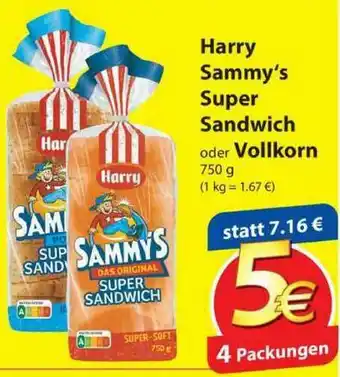 Famila Nord West Harry Sammy's Super Sandwich Oder Vollkorn Angebot