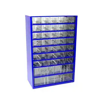 ManoMano Cosima Kleinteilemagazin mit 38 Schubfächer Metallgehäuse blau HxTxB: 46x15,5x30,6cm Kleinteileregal, Sortimentsboxen, Sortim Angebot