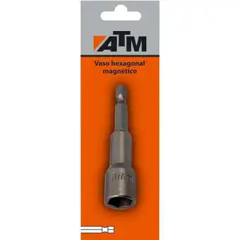 ManoMano ATM 131920 -B - Magnetisches sechseckiges Gefäß in einzelnen Blasen (lang 65 mm Kopf 1/4 ) Angebot