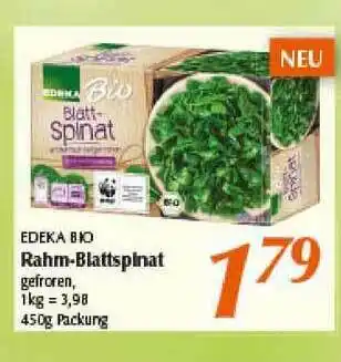 inkoop Edeka Bio Rahm-blattspinat Angebot