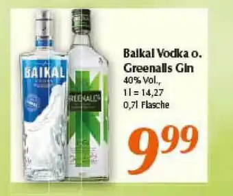 inkoop Baikal Vodka Oder Greenalls Gin Angebot