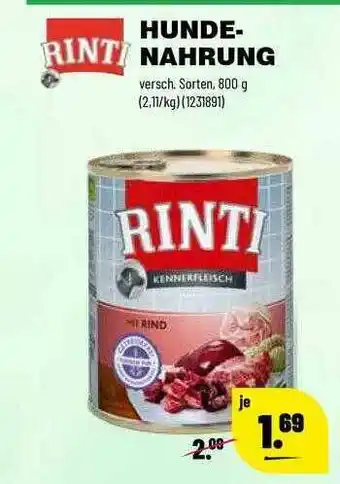 Leitermann Baumarkt Rinti Hundenahrung Angebot