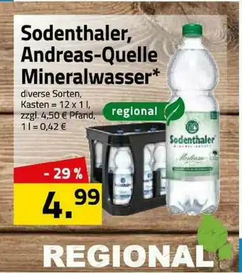 Logo Getränkemarkt Sodenthaler Andreas-quelle Mineralwasser Angebot