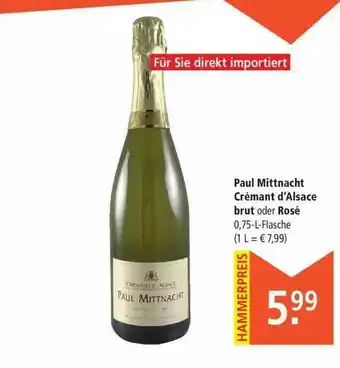 Marktkauf Paul Mittnacht Crémant D'alsace Brut Oder Rosé Angebot