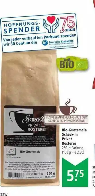 Marktkauf Bio-guatemala Scheck-in Prifat Rösterei Angebot