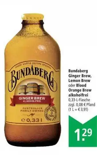 Marktkauf Bundaberg Ginger Brew, Lemon Brew Oder Blood Orange Brew Alkoholfrei Angebot