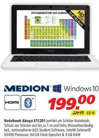 Marktkauf Medion Notebook Akoya E11201 Angebot