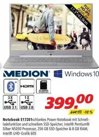 Marktkauf Medion Notebook E17201 Angebot