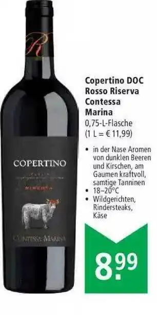 Marktkauf Copertino Doc Rosso Riserva Contessa Marina Angebot