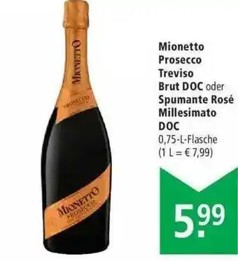 Marktkauf Mionetto Prosecco Treviso Brut Doc Oder Spumante Rosé Millesimato Doc Angebot