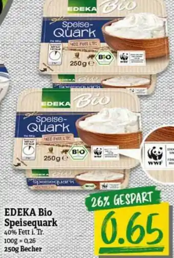 nah & gut Edeka Bio Speisequark Angebot