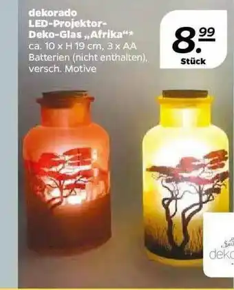 NETTO Dekorado Led Projektor Deko-glas Afrika Angebot