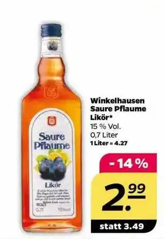 NETTO Winkelhausen Saure Pflaume Likör Angebot