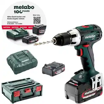 ManoMano Akku Bohrschrauber bs 18 lt 18V 1x 4,0/1x 2,0 Ah LiPower sc 30 x - Metabo Angebot