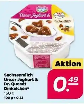 NETTO Sachsenmilch Unser Joghurt & Dr. Quendt Dinkelchen Angebot