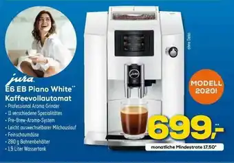 Euronics XXL Jura E6 Eb Piano White Kaffeevollautomat Angebot