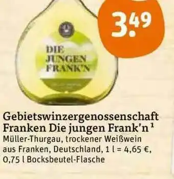 tegut Gebietswinzergenossenschaft Franken Die Jungen Frank'n Angebot