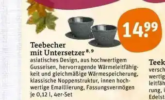 tegut Teebacher Mit Untersetzer Angebot