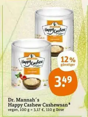 tegut Dr Mannah's Happy Cashew Cashewsan Angebot