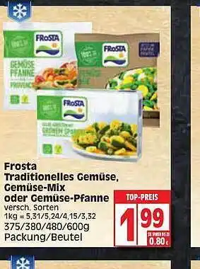 Edeka Frosta Traditionelles Gemüse, Gemüse-mix Oder Gemüse-pfanne Angebot