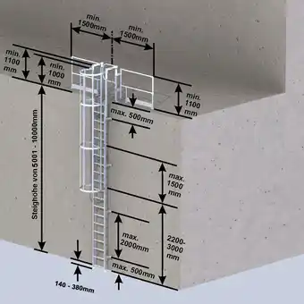 ManoMano Steigleiter Stahl verzinkt sh 16,80m PG2 - Euroline Angebot